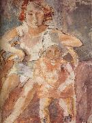 Jules Pascin Younger mother with child Spain oil painting artist